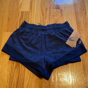 ASICS blue running shorts